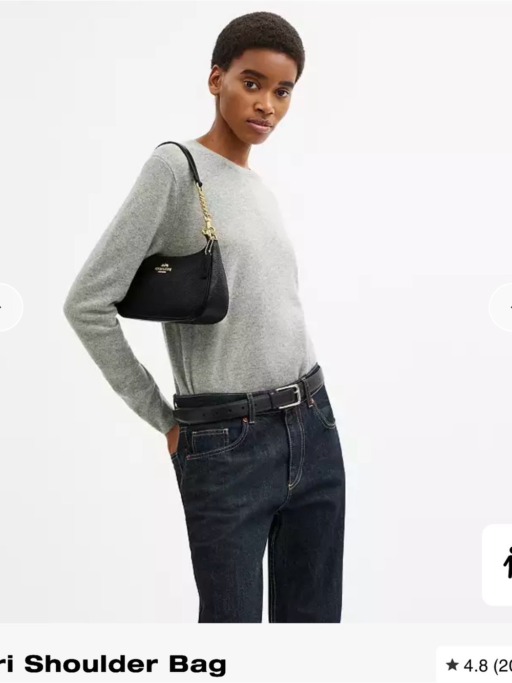 NWT Coach Teri Shoulder Bag | Refined Pebble Leather | Dust Bag Included - Picture 11 of 16